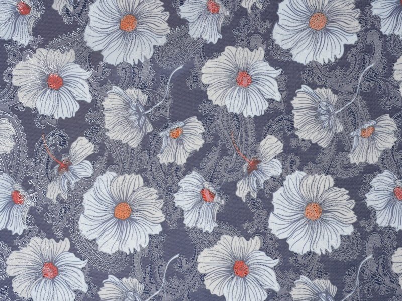 Vải lót in hình Jacquard Polyester-Viscose