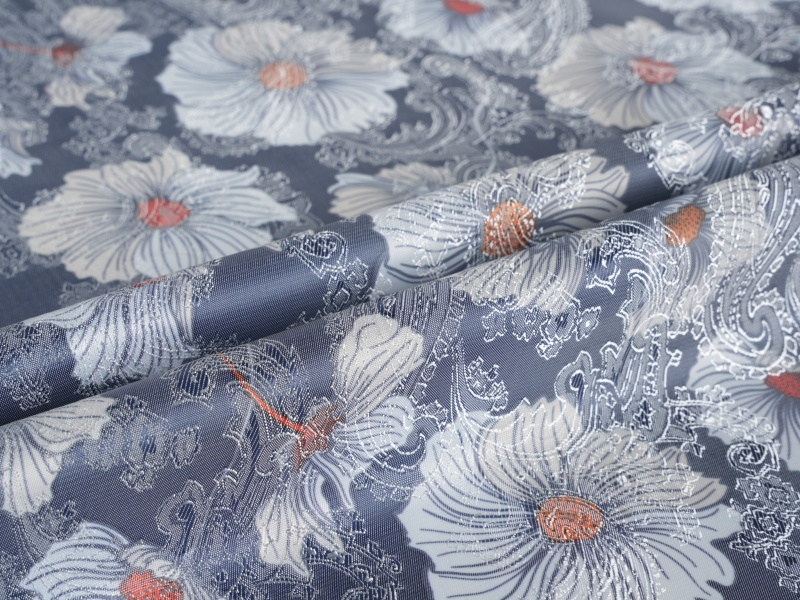 Vải lót in hình Jacquard Polyester-Viscose